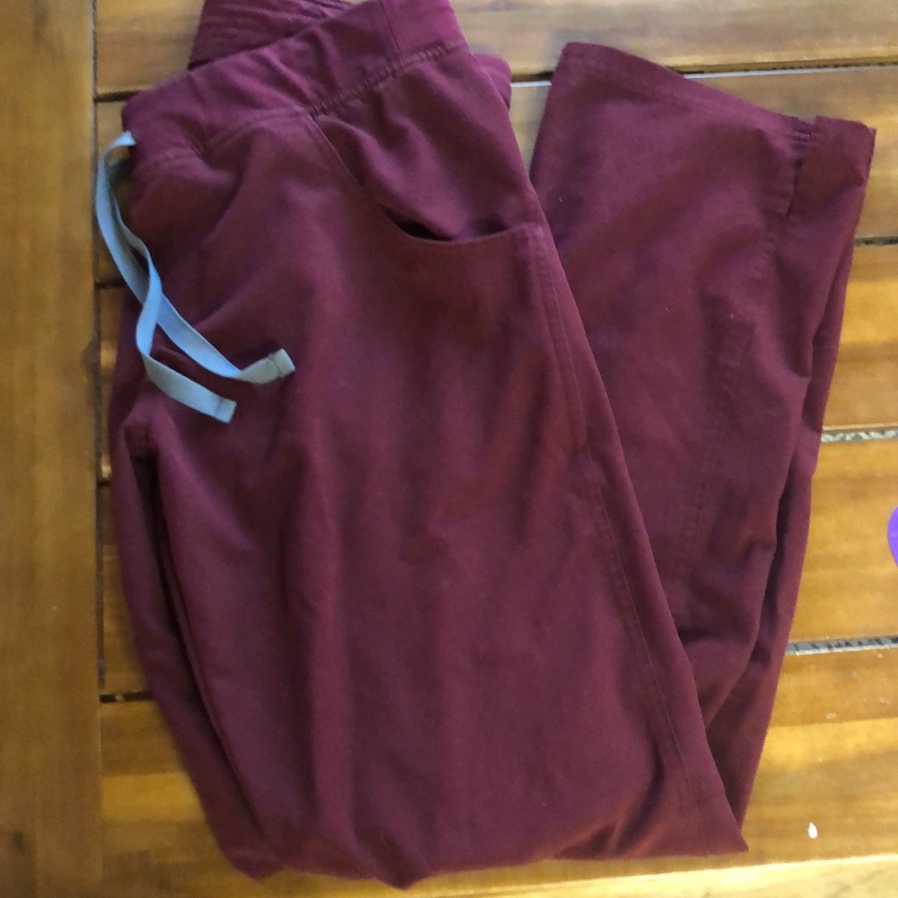FIGS Maroon Scrub Pants
